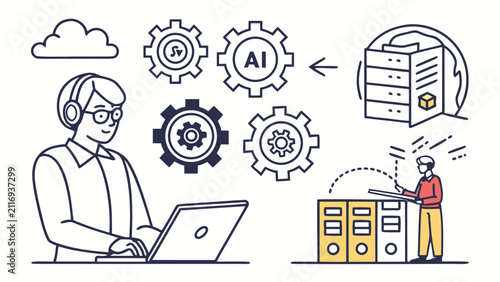 Professional Software Engineer Working with Artificial Intelligence Infrastructure and Digital Cloud Data Management Systems