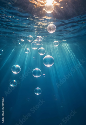 Underwater bubbles rising t...