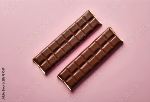 Two dark chocolate bars wit...