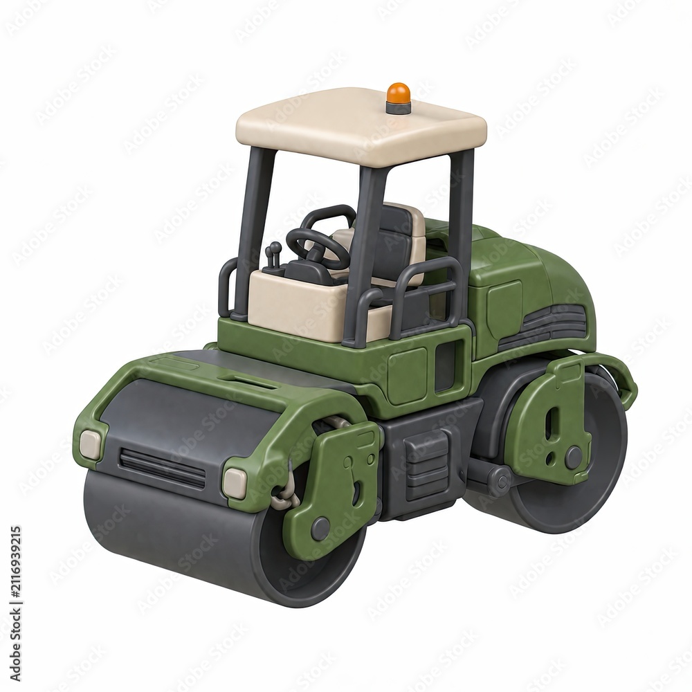 Fototapeta premium Road roller 3D icon