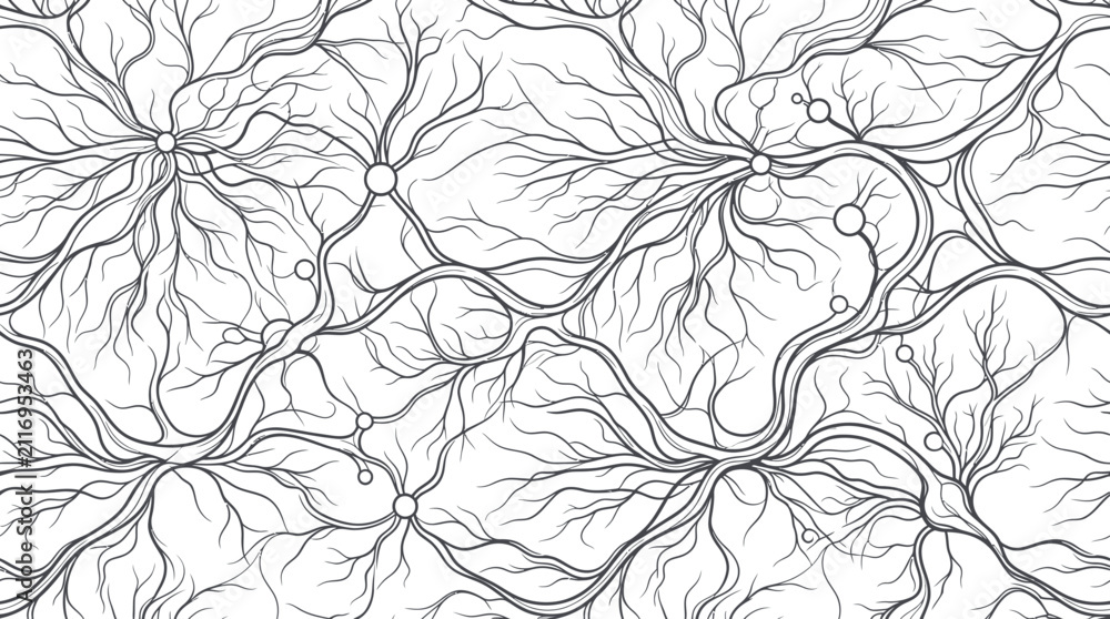 Fototapeta premium Abstract Neural Network Pattern Vector Illustration