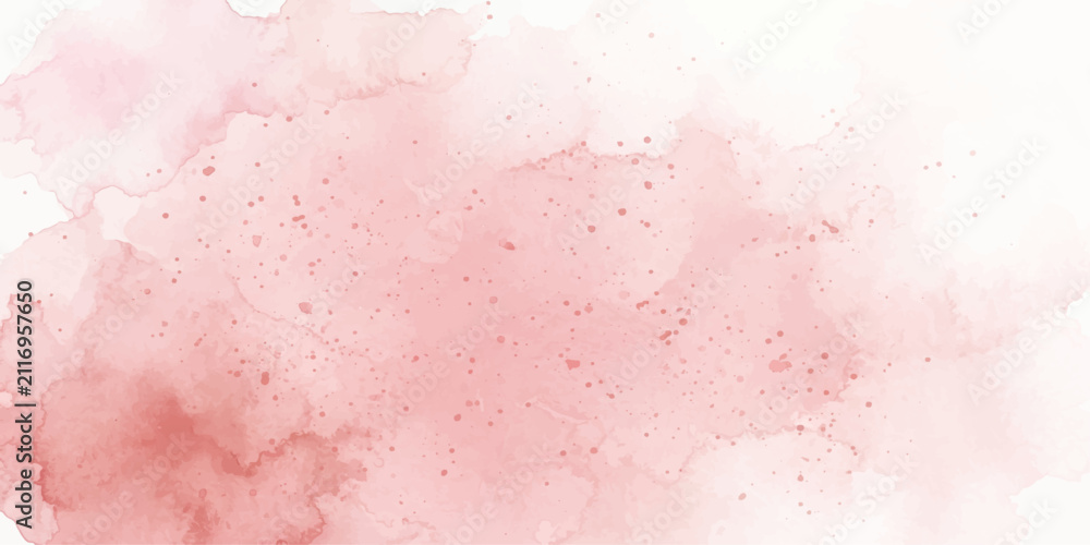 Obraz premium A delicate watercolor background with soft pink and rose hues, featuring subtle textures and scattered speckles, creating a gentle and artistic abstract design.
