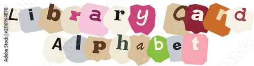 Creative Collage Typography Design Featuring Cut Out Lettering Elements for Decorative Educational Projects