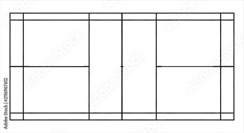 Photography Rectangular grid with dividing lines neon blue silhouette