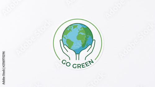 Eco Green Earth Badge Environmental Sustainability Icon