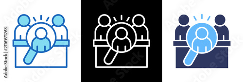 Cuadro en lienzo Inclusive Hiring triplestyle icon