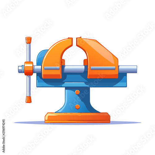 Foto Illustration of a metal working vice tool.