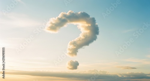A Puzzling Cloud Formation in the Sky Resembles a Question Mark.