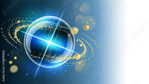 Abstract digital globe with glowing network connections representing global technology