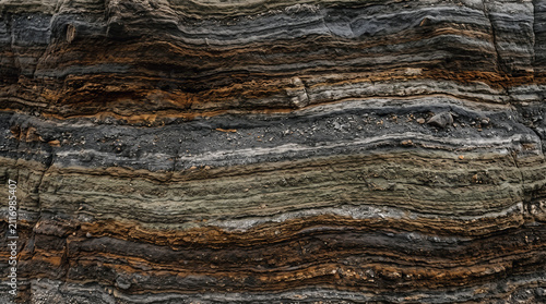 Close-up of textured weathered wood surface. Natural rustic background for design projects.