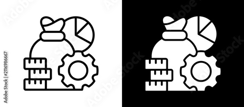 фотографія Debt Management whiteblack icon