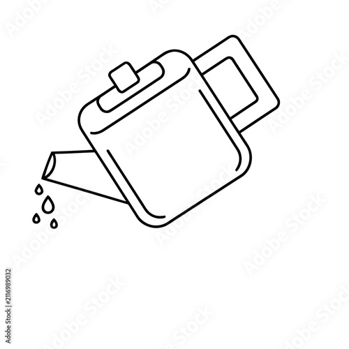 Watering Can Pouring Drops