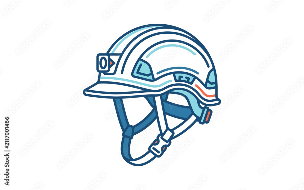 Fototapeta premium Mining Hard Hat Vector Illustration