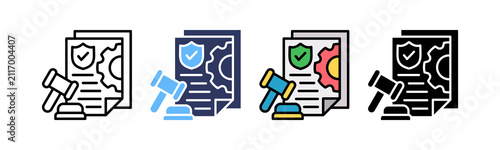 Картината върху платно Compliance Management multiple icon