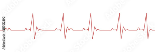 Heartbeat pulse line icon with ECG cardiogram and medical monitoring symbol