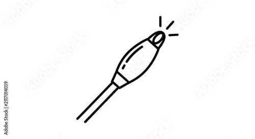 Glowing Fiber Optic Cable Tip Icon