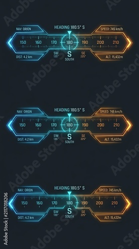 Futuristic Digital Interface with Data Visualization Elements.