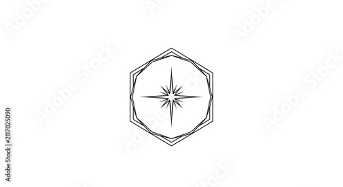 hexagonal starburst logo