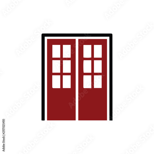 red door vector illustration