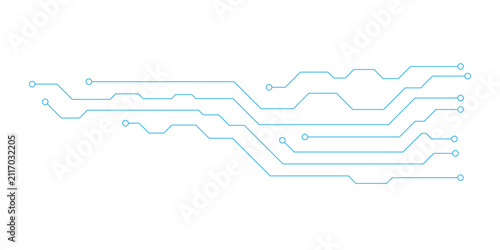 Abstract white blue digital technology futuristic circuit board background design. Technology dots lines connect network background.
