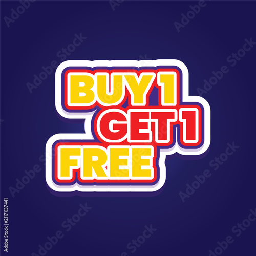 Buy One Get One Text Design Banner-08