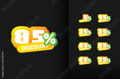Simple discount 3d number promo design-04