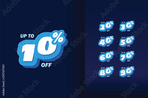 Simple discount 3d number promo design-07