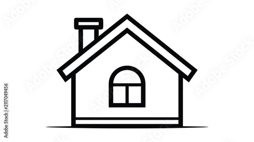 House icon building architecture residential home graphic outline