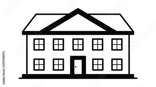 House icon residential architecture mansion structure graphic