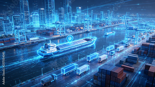 Digital Smart Port Logistics with Connected Transport Nodes