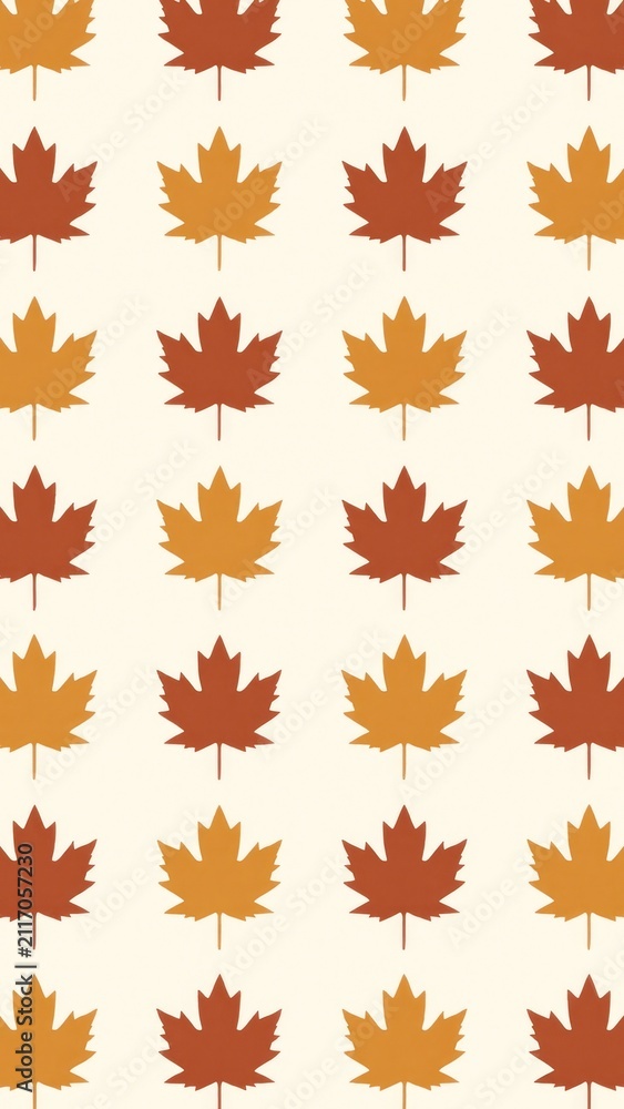 Obraz premium Autumn leaves pattern wallpaper for mobile