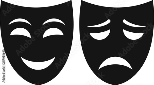 Comedy and tragedy theater masks