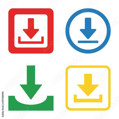 Download Icon Set Arrow Upload Button Symbol Collection
