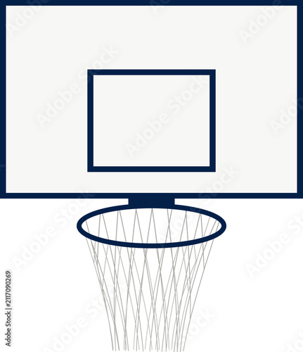 Minimalist Basketball Hoop Illustration