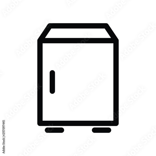 mini fridge outline icon vector design good for web or mobile app
