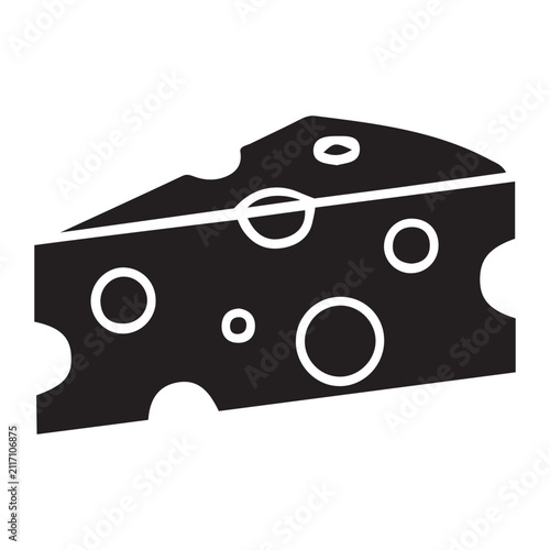 Картината върху платно Swiss national day celebration icon featuring a classic piece of holey cheese