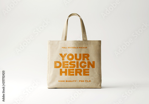 Tote Bag Mockup with White Background