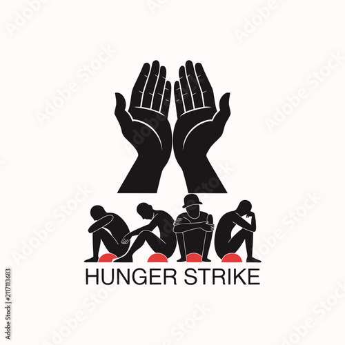 Fotografie Silhouette of Begging Hands