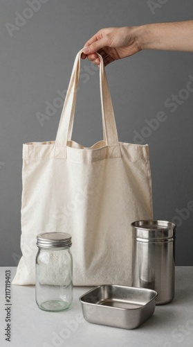 Canvas Tote Bag with Sustainable Goods