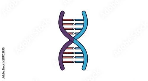 DNA double helix genetic structure.