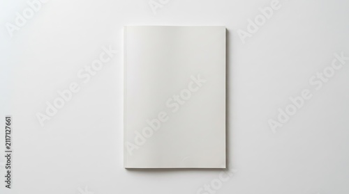 Blank white paper brochure or notebook cover mockup for your design presentation. magazine mockup psd