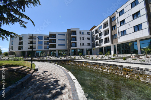 Fotografía Struga, Macedonia - June,15, 2026: Struga - the popular summer vacation spot along the shores of Lake Ohrid and the Crn Drim River