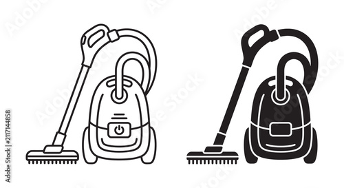 Принти на полотні Canister vacuum cleaner line art silhouette appliance