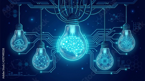 Plakat Artificial intelligence brain concept