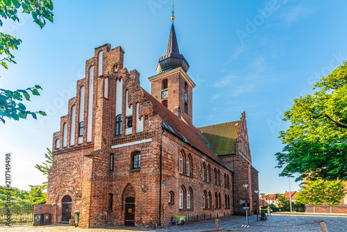 View at the Abbey Church in the streets of Nykobing Falster - Denmark