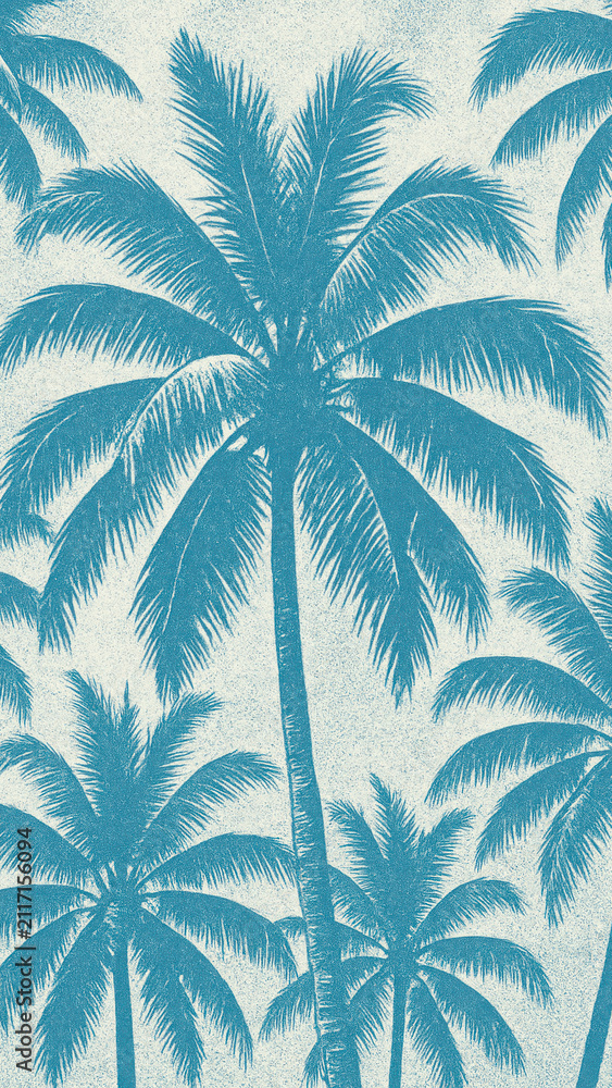 Obraz premium Tropical palm tree mobile wallpaper