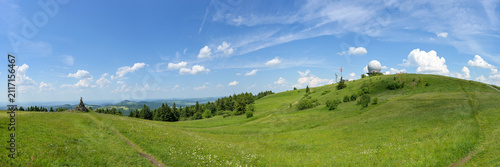Panorama Landschaft Rhön im Sommer