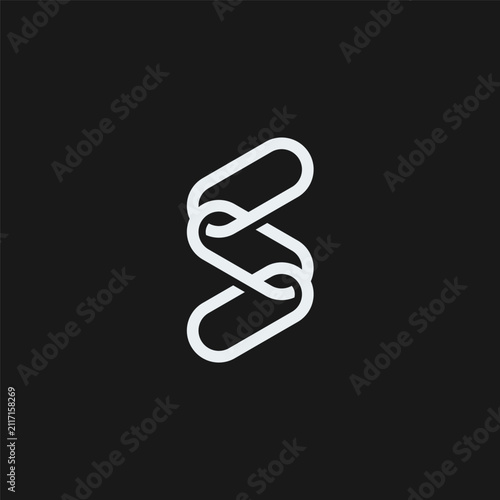 Chain or link shape letter S initial logo.