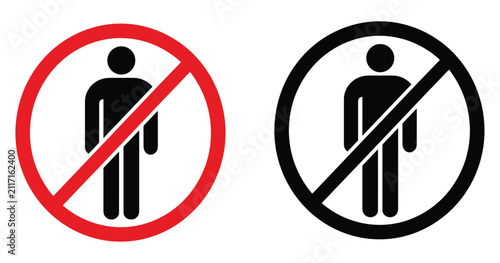 Sign icon no pedestrian entry prohibition alert vector graphic