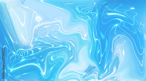 Obraz na płótnie Abstract molecular structures on blue background